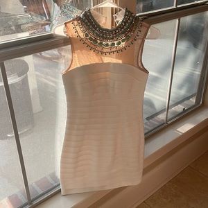 Sherri Hill white bandage party evening formal short dress